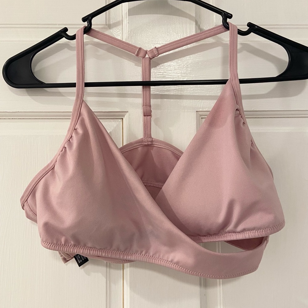 Victoria Secret PINK Sport- unique crossover sports bra- racerback- Size L